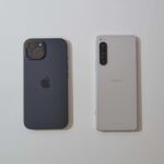 楽天モバイル対応スマホ(左：iPhone15　右：Xperia5Ⅳ)